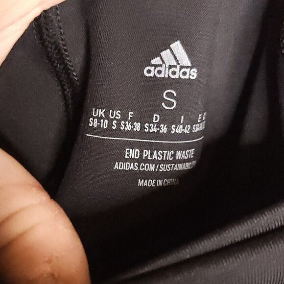 Adidas New Black Optime Aeroready 7/8 Leggings Small - Picture 8 of 11